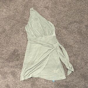 Cupshe One-Shoulder Sage Dress